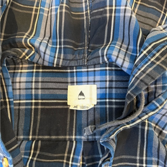Burton Black and Blue Plaid Hooded Shirt - Picture 2 of 2